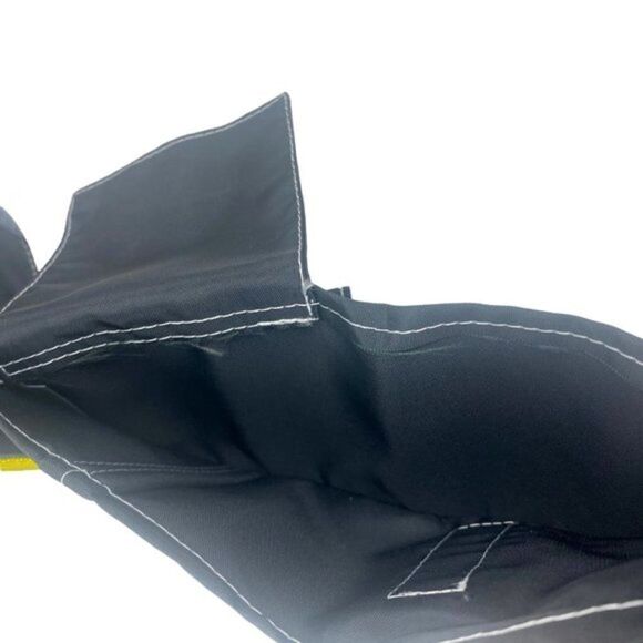 Canvasco cash Men's Black Yellow Striped Trifold Recycled Sail Wallet OS - Picture 7 of 11